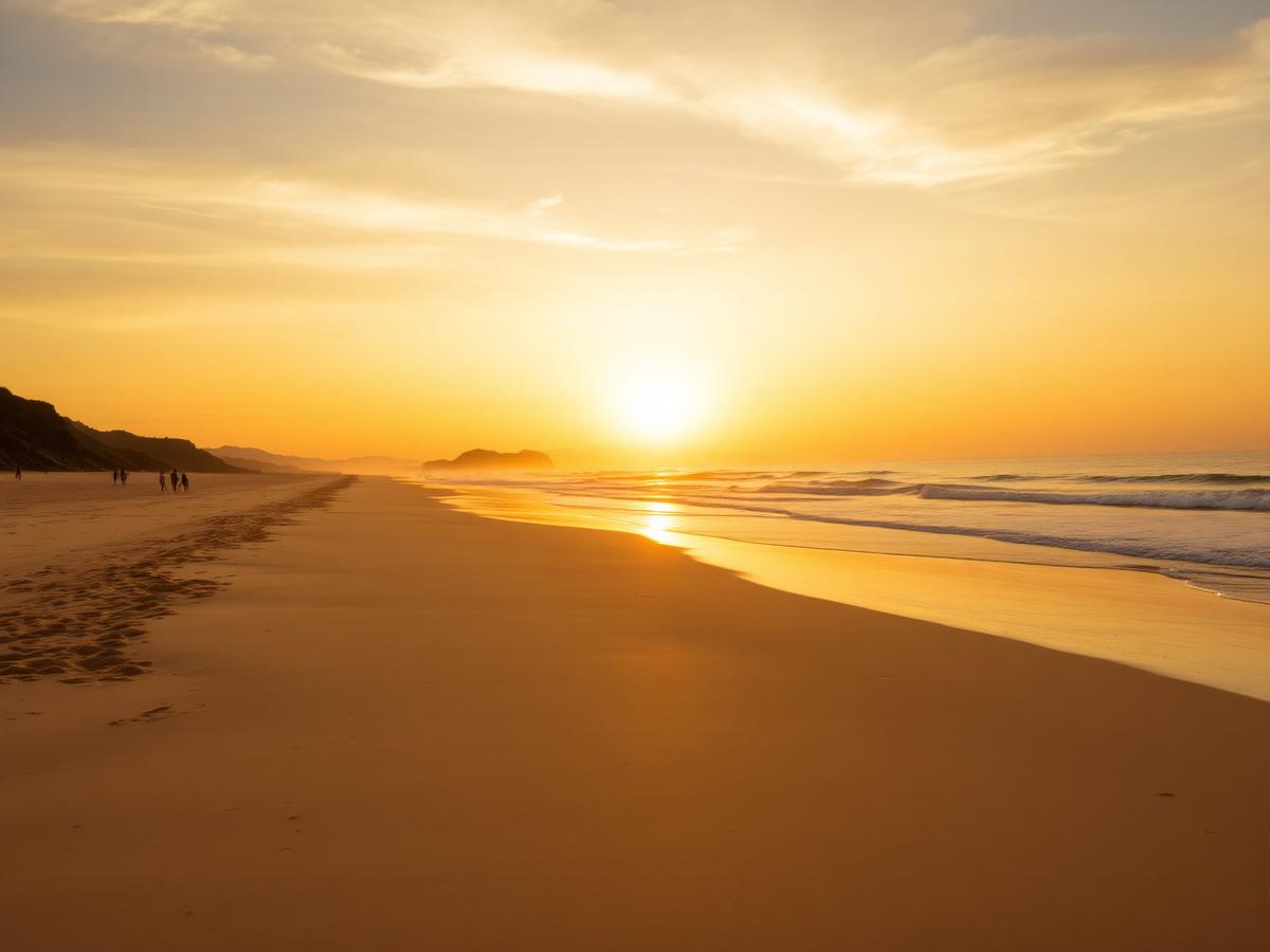 Praia Grande de Arraial do Cabo ao pôr do sol